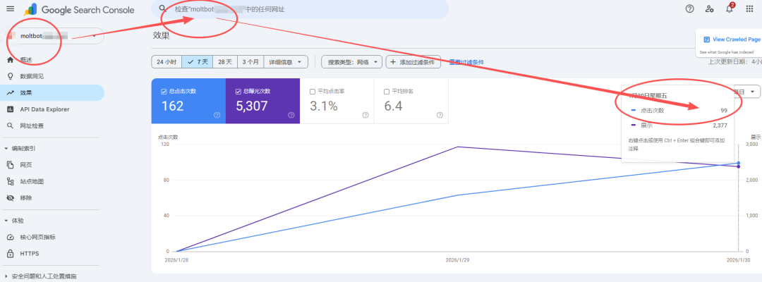 SEO网站刚上线流量就爆了，蹭上了Moltbot热度 配图