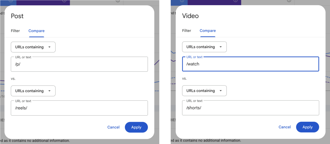 Search Console 中社交和视频内容效果指南示例