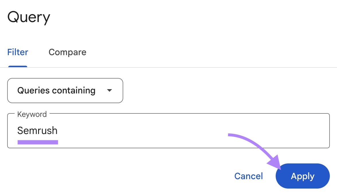 Google Search Console 输入品牌查询