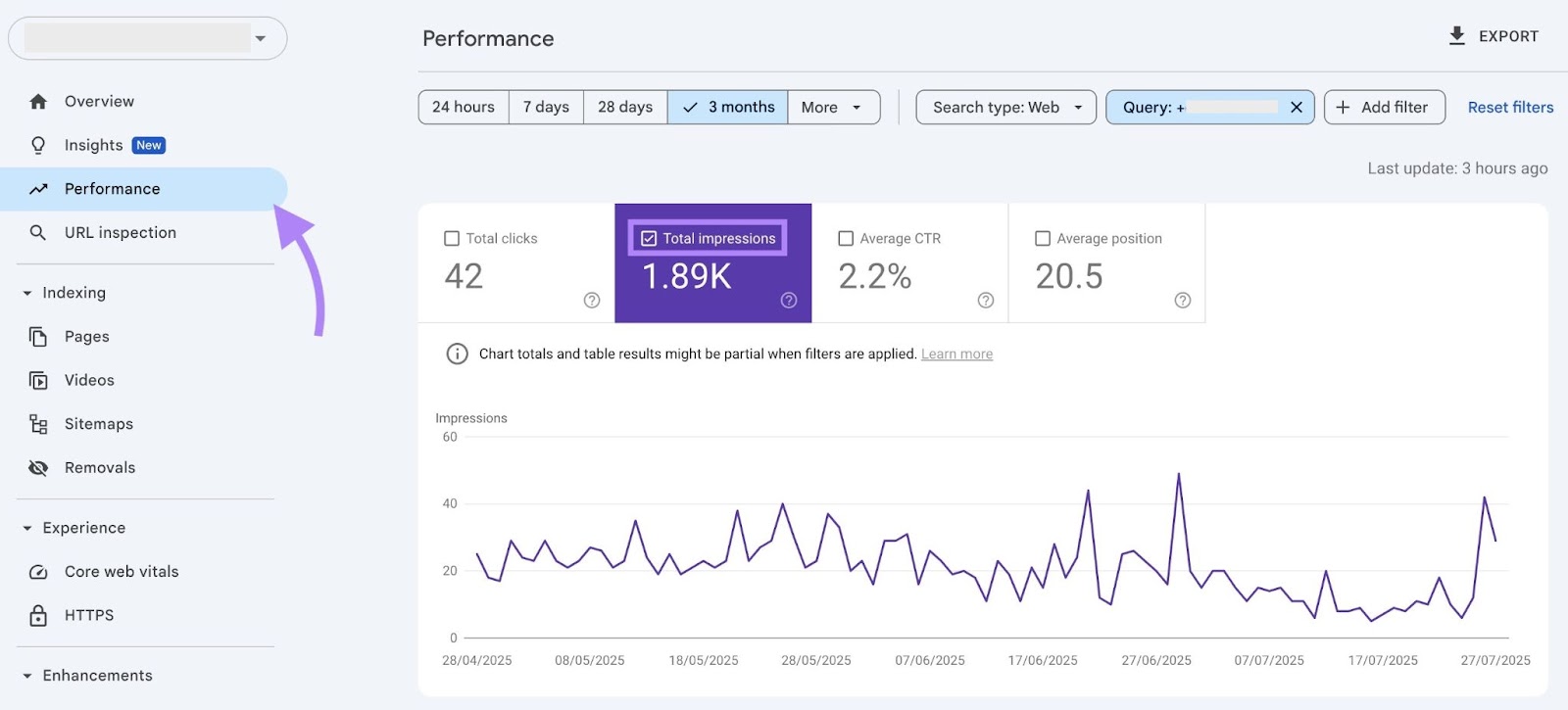 Google Search Console 应用筛选