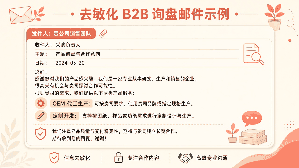 从询盘邮件到长尾词库的流水线示意