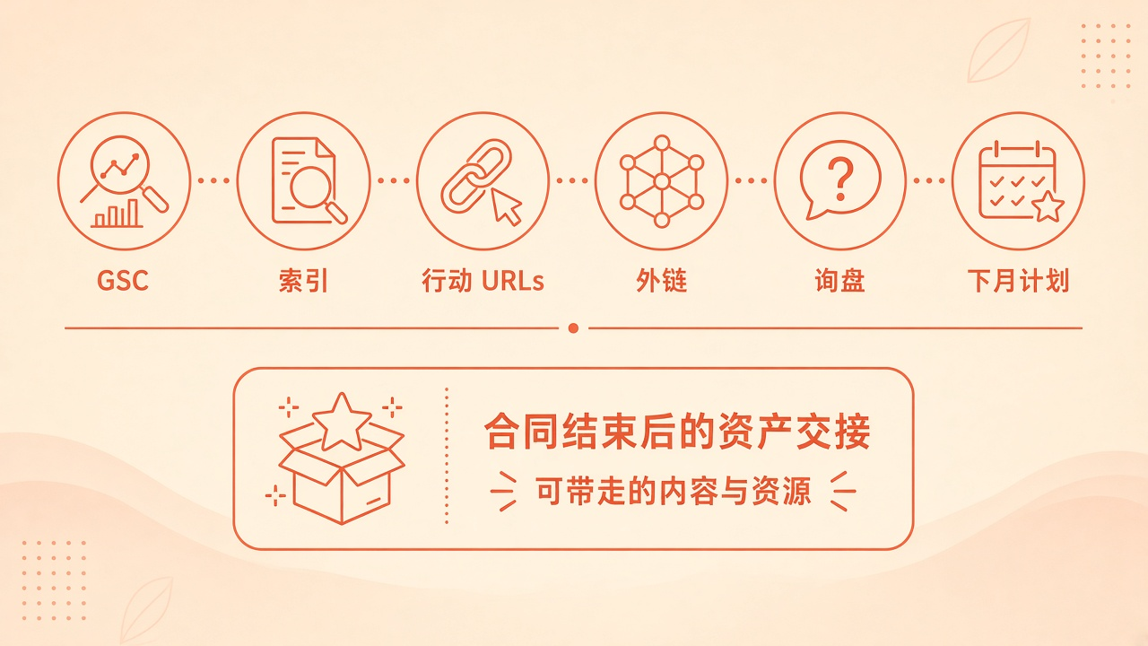 SEO服务月报栏目与合作结束资产带走清单