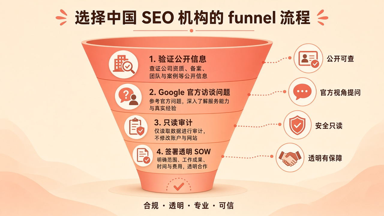 中国谷歌SEO服务商公开信息核验与面试流程
