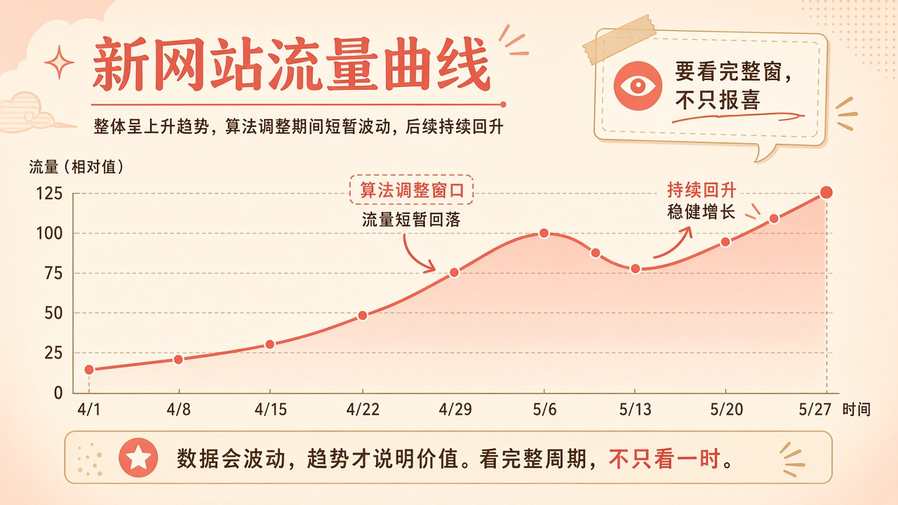新站流量曲线与算法更新期波动观察方法
