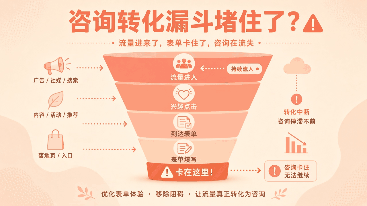 有SEO流量却没询盘：转化路径与表单设计清单