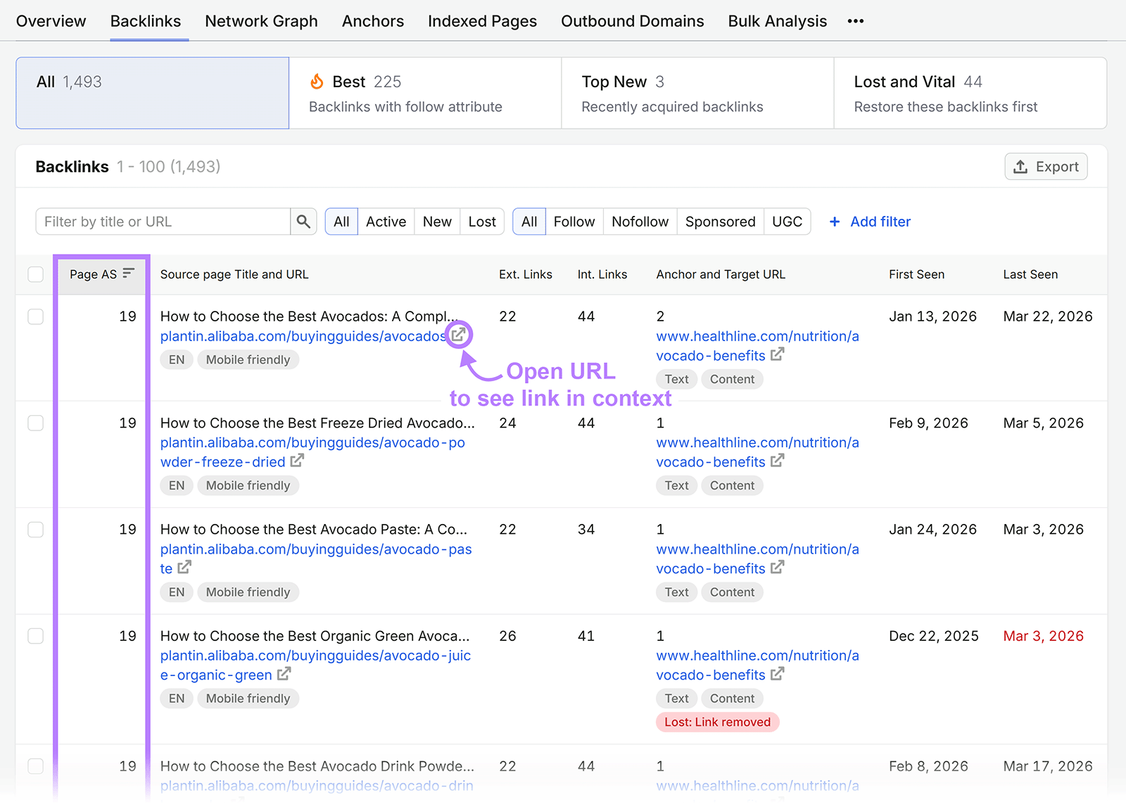 Semrush 失效外链列表